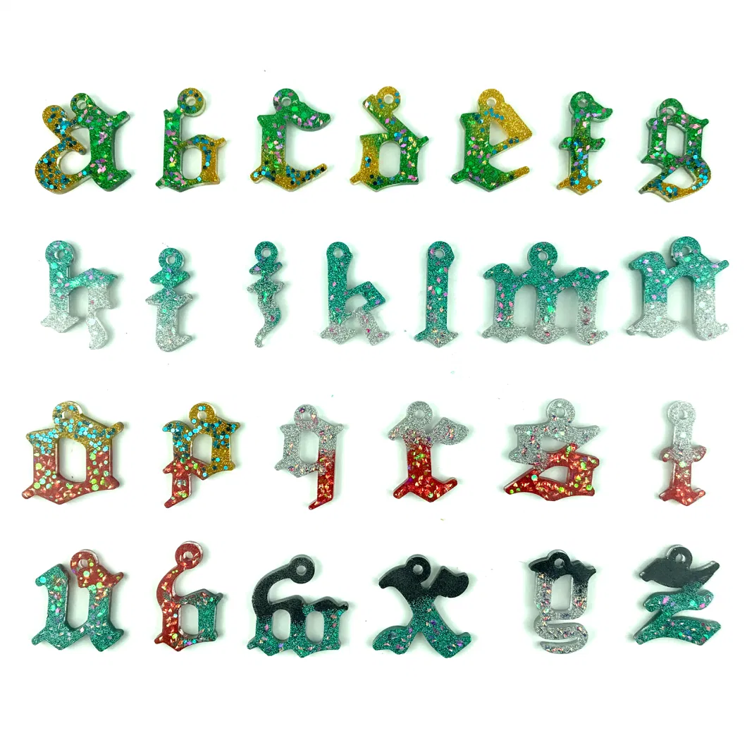 Letter Backward Alphabet Silicone Resin Molds for Making Resin Keychain Pendant Jewelry Epoxy Resin Mold